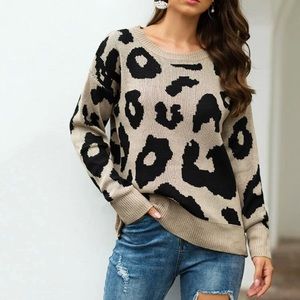 Leopard print sweater